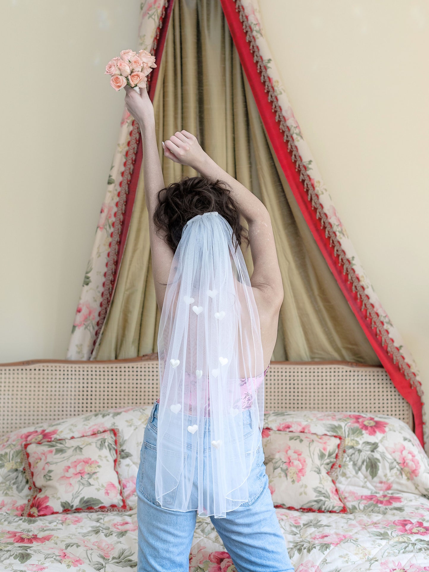 Love Heart Bridal Veil