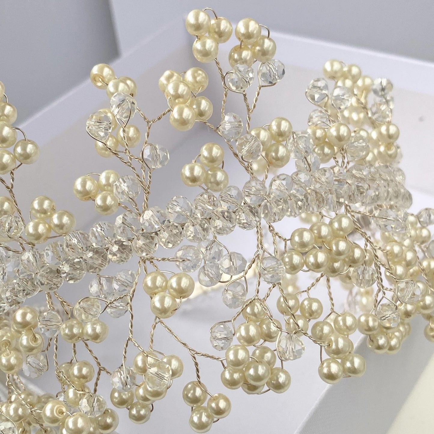 wedding hair vine with pearls and crystals, Minamollie design