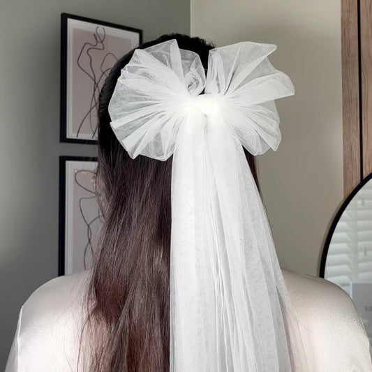 bridal bow veil, 80cm long