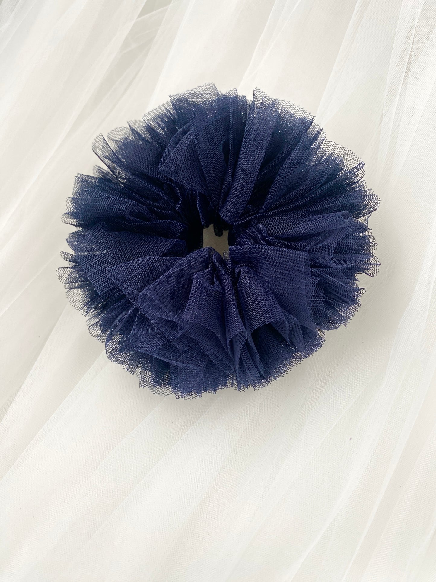 Bridesmaids Tulle Oversized XXL Scrunchie Navy Blue