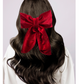 Handmade Velvet Hair Bow Barrette Clip