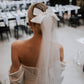 Bridal Hair Bow with Veil