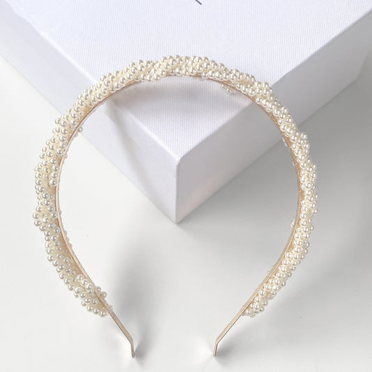 Braided Pearl Wedding Headband