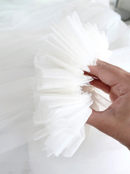 Bridal Scrunchie, Tulle Fabric, Oversized