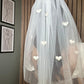Love Heart Veil with Pearl Comb