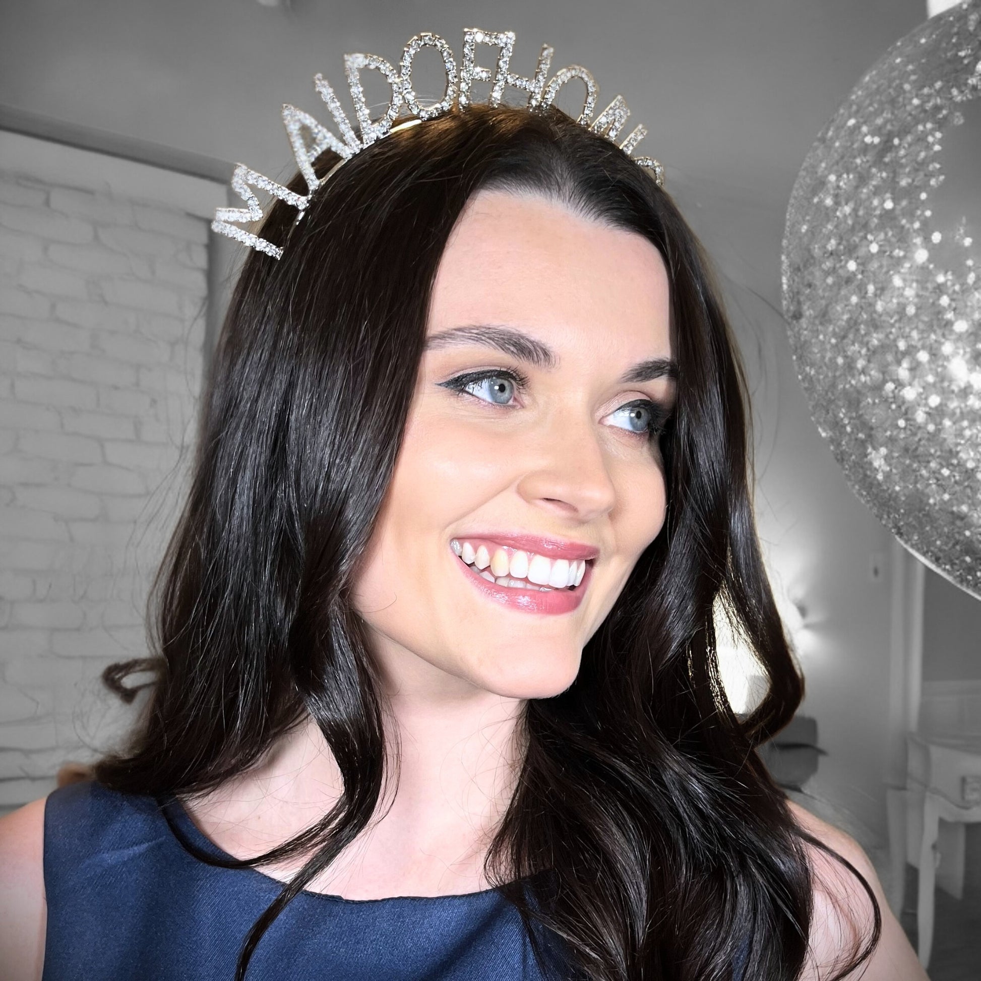 Maid of honor bachelorette party gift rhinestones headband