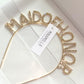 maid of honor gift for Bach party, rhinestones headband in silver