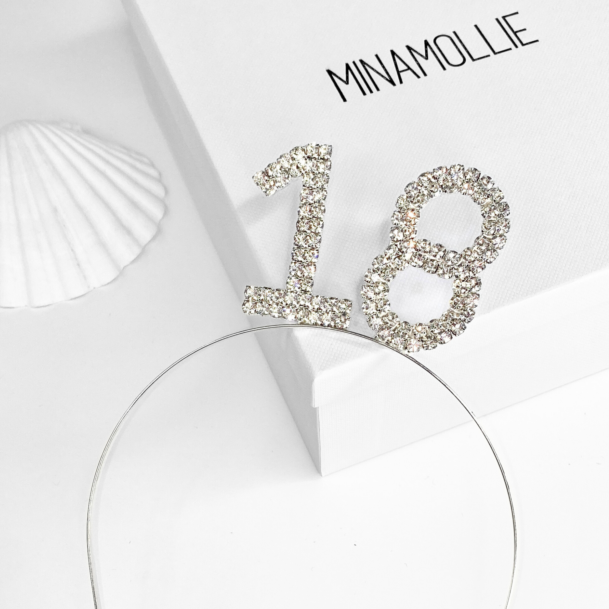 18th birthday crown, Diamante designed in silver