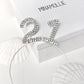 21st tiara diamante design in silver, one size.