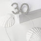 30th birthday headband, silver diamante design 