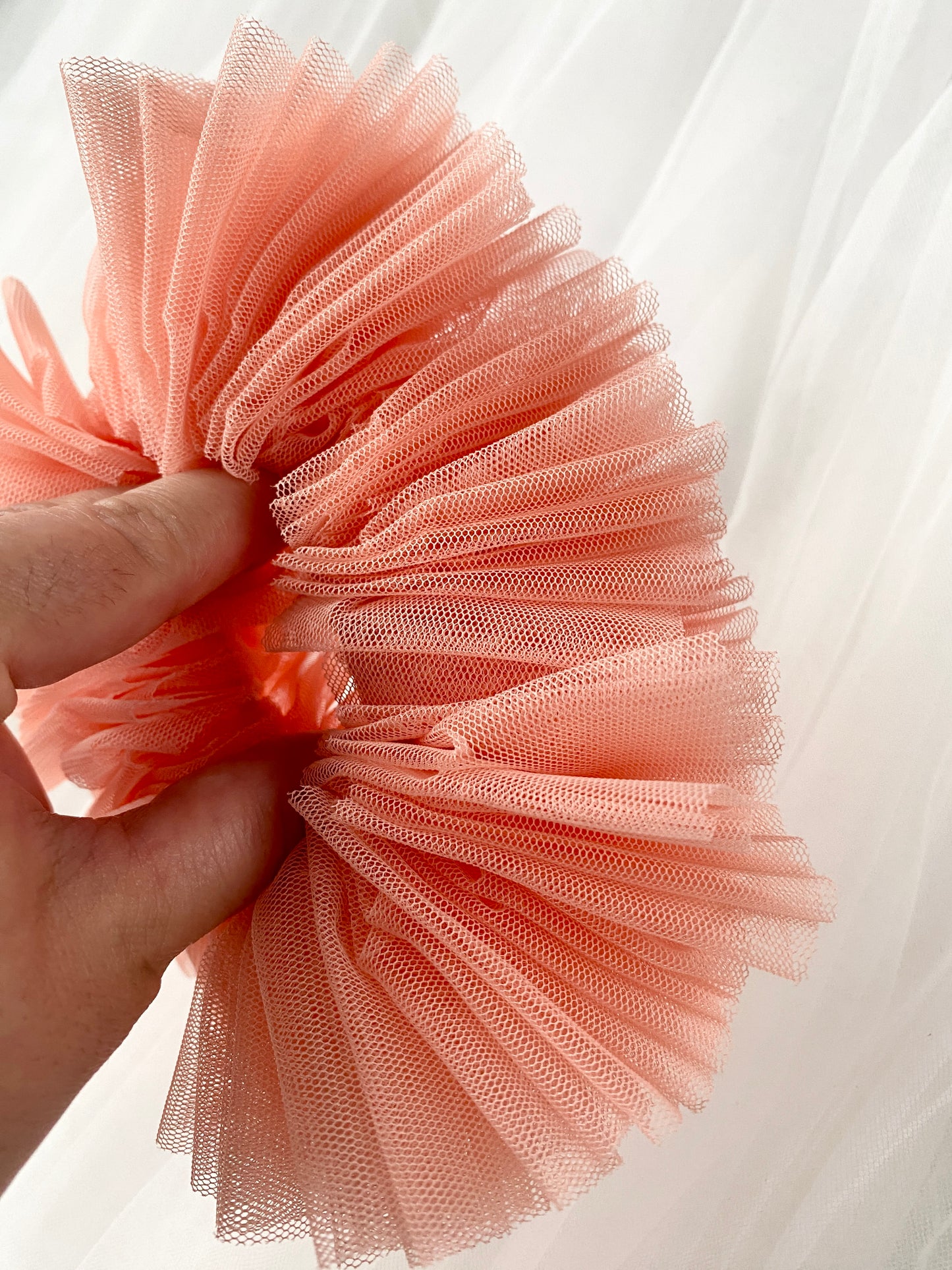 Bridesmaids Tulle Oversized XXL Scrunchie coral
