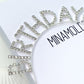 birthday queen slogan crown, diamante design in silver