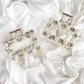 Bridal Hair Claw With Rhinestones and Pearls