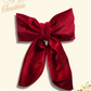 Handmade Velvet Hair Bow Barrette Clip