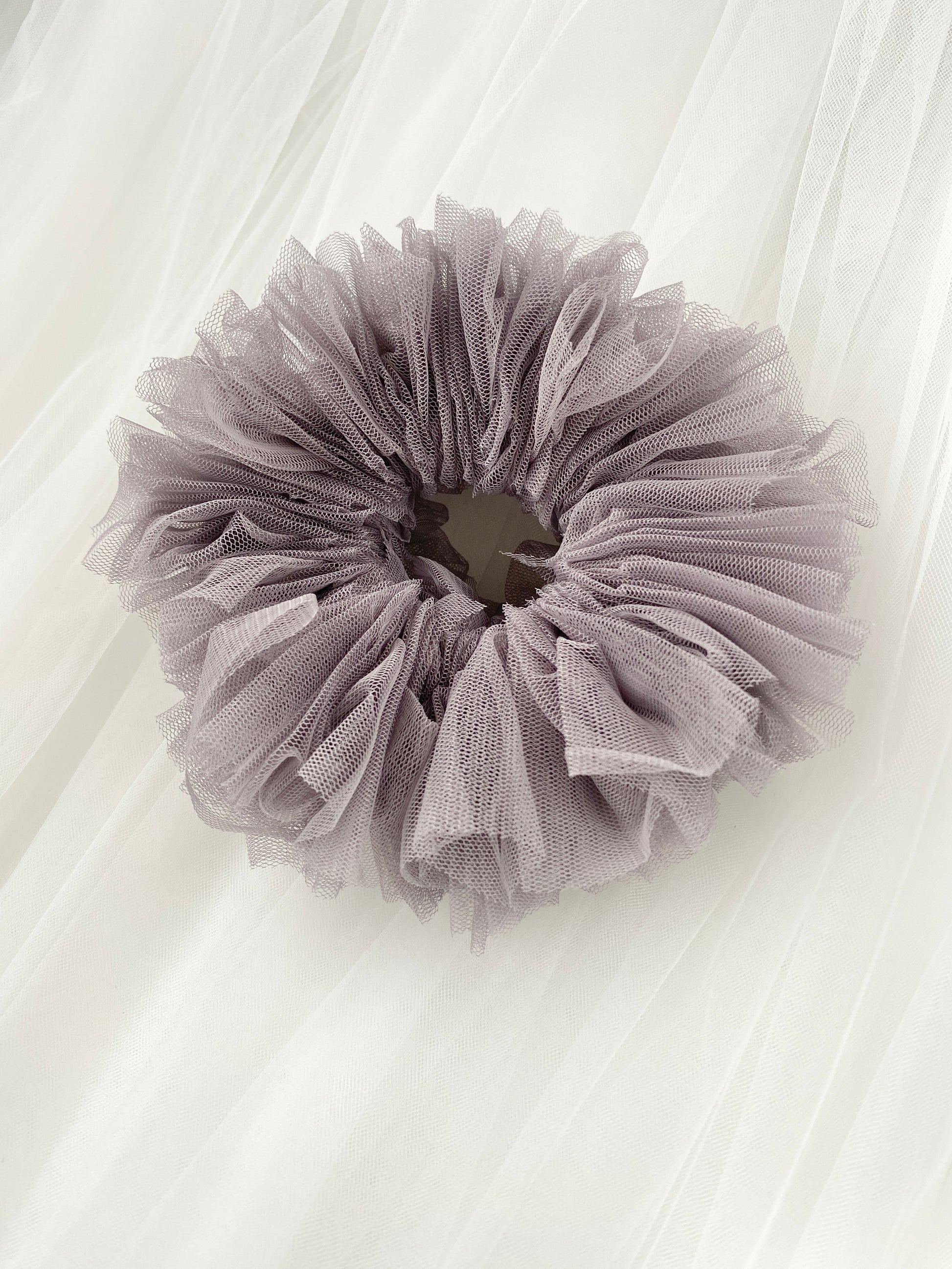 Bridesmaids Tulle Oversized XXL Scrunchie in Silver Colour